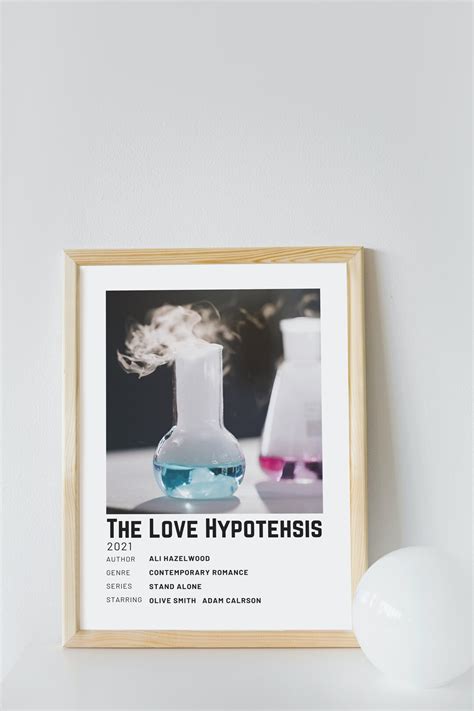 Polaroid Style Book Poster The Love Hypothesis Minimalist Book Poster