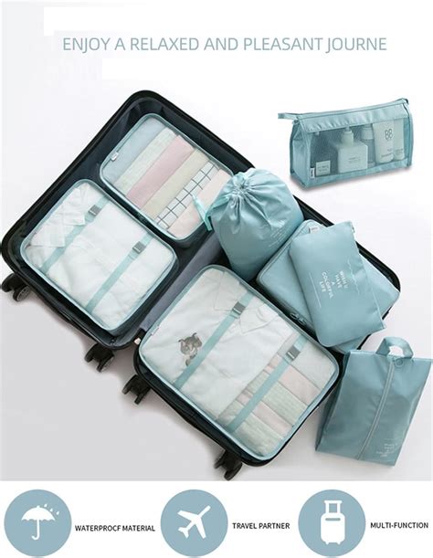 Set Pcs Sac Pochette De Rangement Valise Organisateur De Bagage Voyage