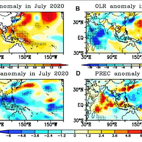 The A Sst Anomaly Units K B Olr Units W M C Hpa