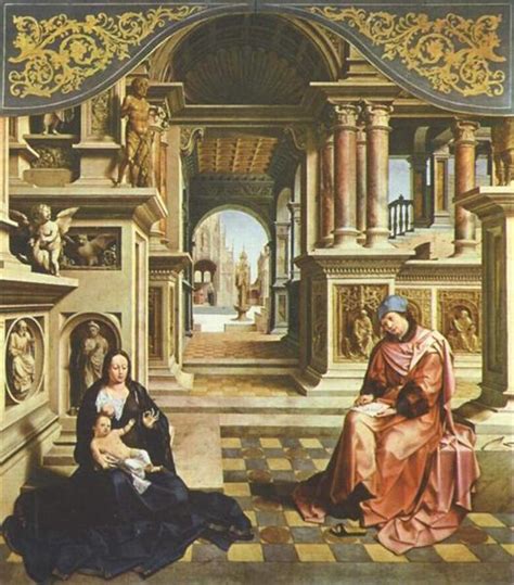 Saint Luke painting the Virgin, c.1520 - Mabuse - WikiArt.org