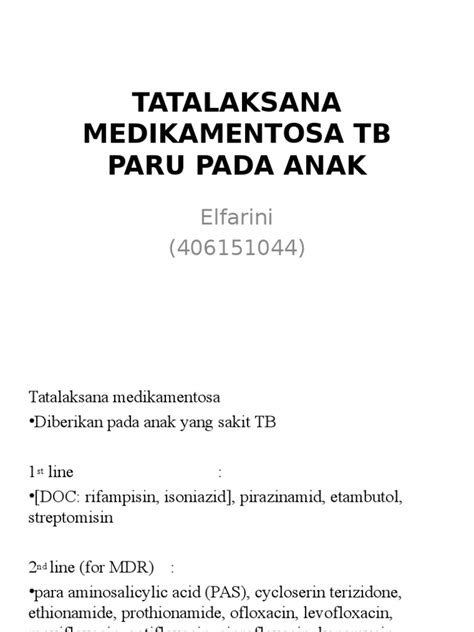 PDF Tatalaksana Medikamentosa Tb Paru Pada Anak DOKUMEN TIPS