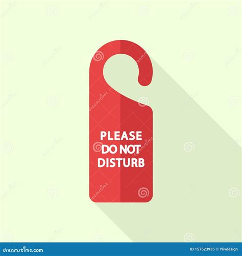 Please Dont Disturb Room Tag Icon Flat Style Stock Vector