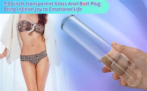 Amazon Glass Anal Butt Plug Sex Toys Transparent Smooth Anal Plug Adult Toys Anal Trainer