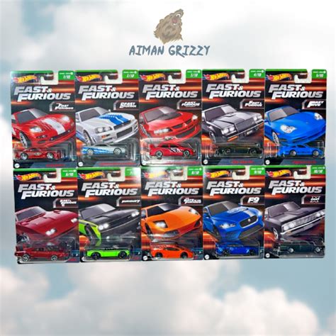 Hot Wheels Fast Furious Wave Complete Set Of Shopee Malaysia