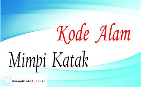 buku mimpi katak 4d