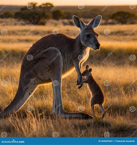 Heartwarming Side View Of A Mother Koala Hugging Her Baby On A Tree