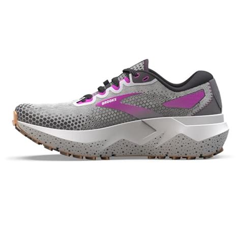 Brooks Womens Caldera Trail Running Shoe Oyster Blackened Pearl