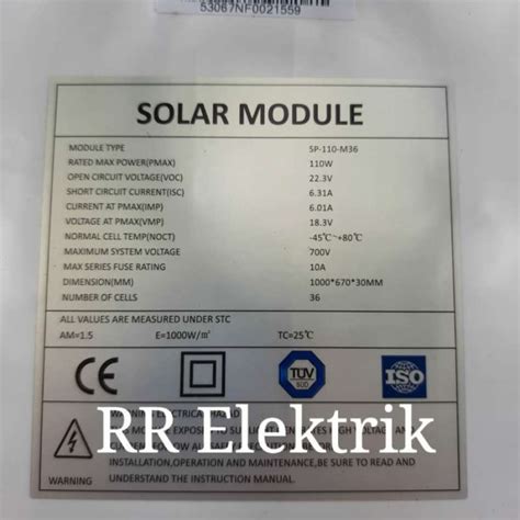 promo solar panel solar cell panel surya wp monocrystalline  wp