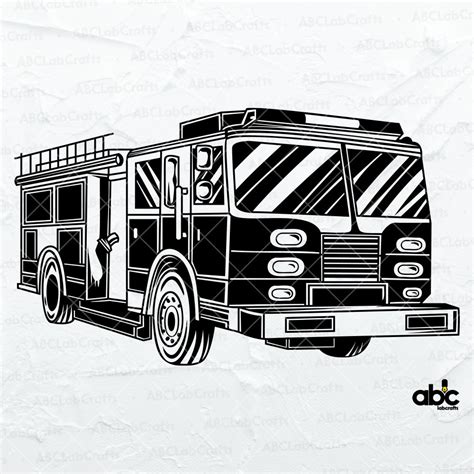 Fire Truck Svg File Firefighter Svg Firefighter Clipart Etsy Uk