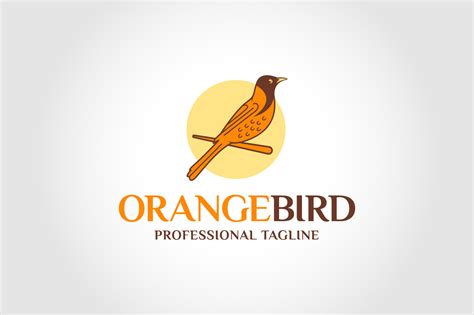 Orange Bird Logo ~ Logo Templates ~ Creative Market