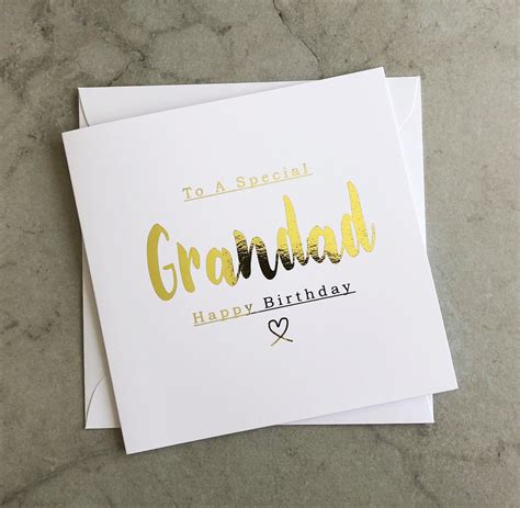 Grandad Birthday Card Birthday Card For Grandad Birthday Etsy