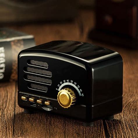 Retro Bluetooth högtalare OTR Metal Vintage FM AUX radio med