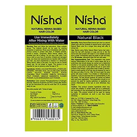 PACK OF 10 NISHA Hair Henna NATURAL Brown 15 Gm The MG Shop