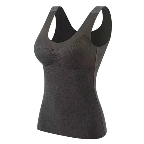 Ropa interior térmica de otoño para mujer Top corto sin mangas