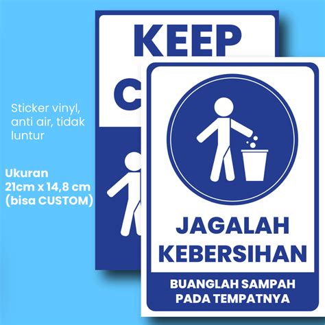 Jual Sticker Stiker Jagalah Kebersihan Buang Sampah Pada Tempatnya