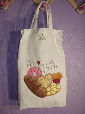 PAN CON BOLLOS Bolsa Para Pan Bolsas De Tela Pintadas Bolsas De