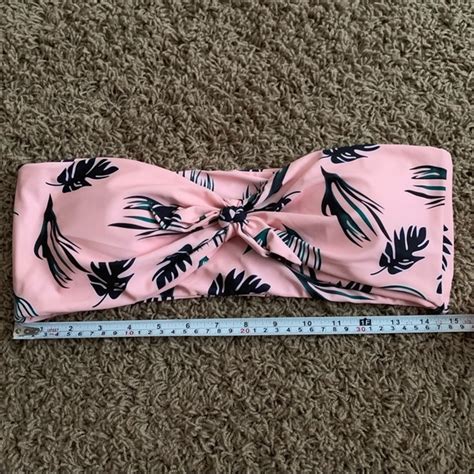 Twilight Gypsy Collective Swim Last Onepink Palm Leaf Bandeau Knot Bikini Nwt Poshmark