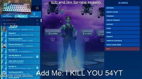 Fortnite Live Clan Tryout Playing With Subs Zonewars V V Na