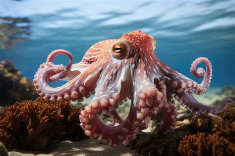 Common octopus in the sea | Premium AI-generated image