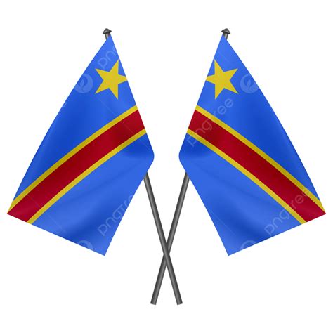 Drapeau National De La République Démocratique Du Congo Traversant Avec ...