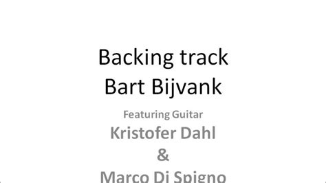 Backing Track Bart Bijvank YouTube