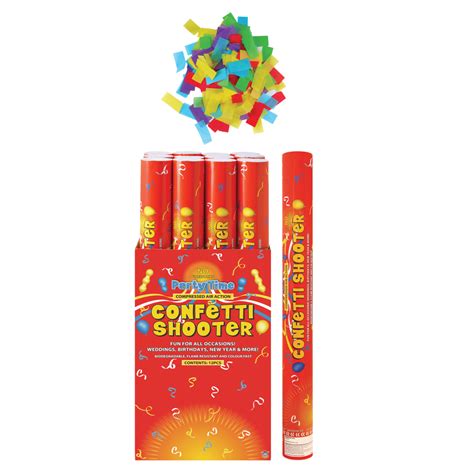 Multi Coloured Confetti Cannon New Years Eve Party Supplies