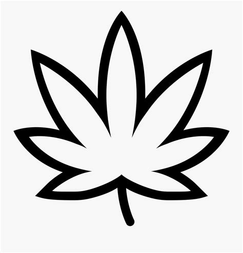 Weed Leaf Outline Png , Free Transparent Clipart - ClipartKey