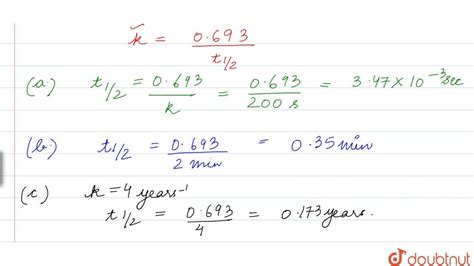 Half Life Formula For First Order Reaction Ashlee Manley