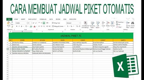 Contoh Tabel Jadwal Piket Excel Imagesee The Best Porn Website