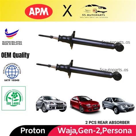 Apm Proton Gen Waja Persona Rear Gas Shock Absorber X Pcs