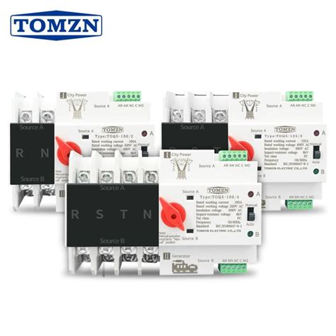 Tomzn Brand Din Rail P P Ats Dual Power Automatic Transfer Switch