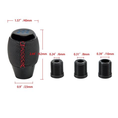 5 Speed Leather Shift Knob Universal Tokyo Toms