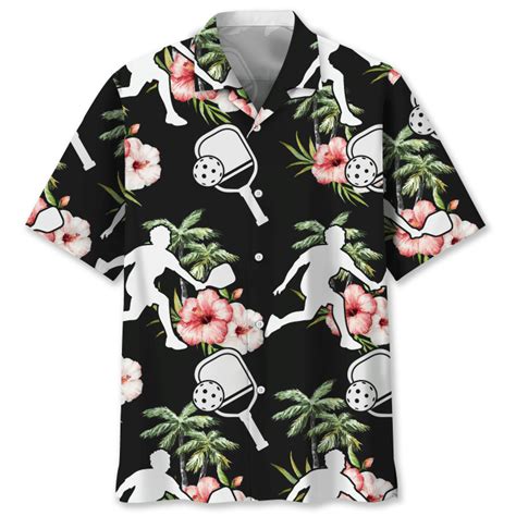 Pickleball Nature Flower Hawaii Shirt Trendy Aloha