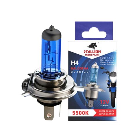 Lampada H4 Para Moto - Lâmpada Do Farol Para Moto H4 35x35 Super Branca Stallion ENVIO ...