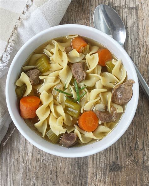 Slow Cooker/Instant Pot Beef Noodle Soup - Fit Slow Cooker Queen