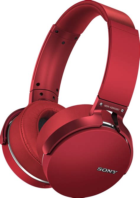 Best Buy Sony Extra Bass Wireless Over The Ear Headphones Red Mdrxb950btr