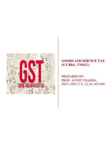 Gst 1 Pdf Taxes Value Added Tax