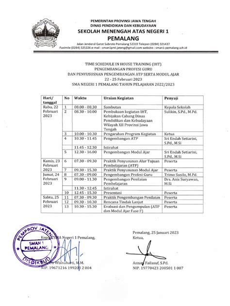 Jadwal Iht Pdf