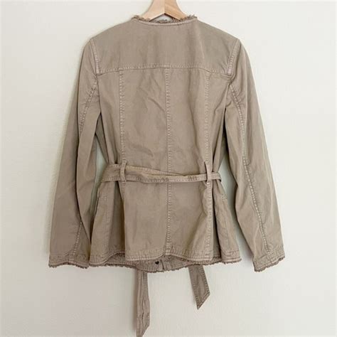 Banana Republic Military Fringe Jacket Womens Size S  Gem