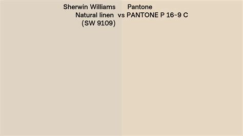 Sherwin Williams Natural Linen SW 9109 Vs Pantone P 16 9 C Side By