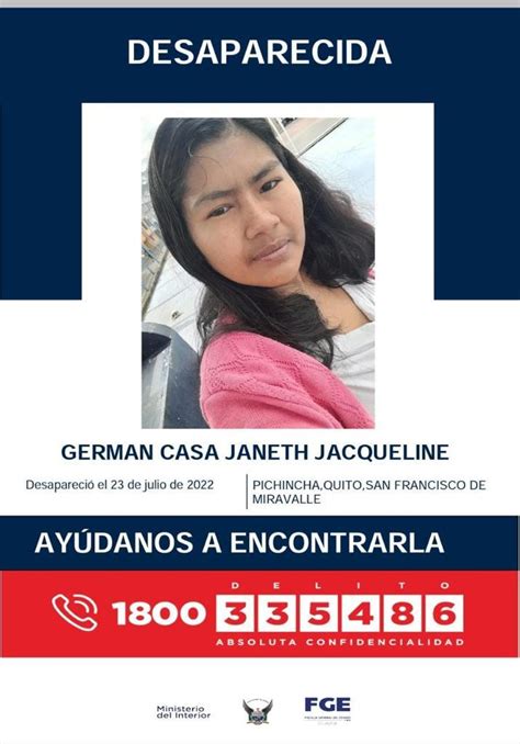 Policía Ecuador on Twitter AYÚDANOS A ENCONTRAR A Janeth German