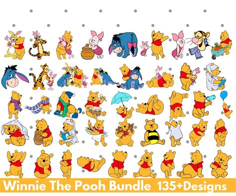 Winnie The Pooh Layered svg Pooh svg bundle Winnie the pooh Etsy España