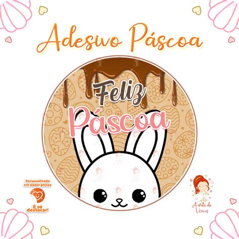 Adesivos Personalizados 5x5 Feliz Páscoa Elo7