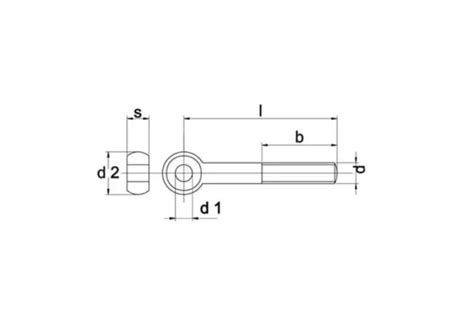 444LB1280 Śruba oczkowa cały gwint kl 4 6 ocynk Kramp M12 x 80 mm