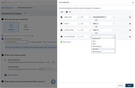 When will a contact enter or exit a sales sequence? : Freshsales