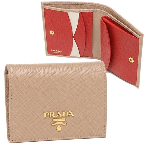 プラダ Prada 二つ折り財布 サフィアーノマルチカラー ミニ財布 ベージュ レッド レディース Prada 1mv204 Zlp F0knx （ベージュ） 靴＆ファッション通販 ロコンド