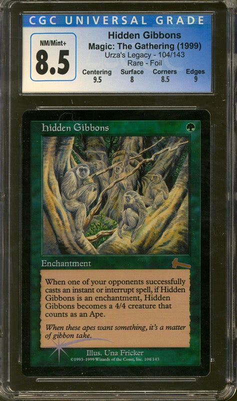 Magic The Gathering Urzas Legacy Foil Hidden Gibbons Cgc 85 Da Card