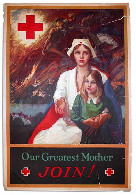 Lot Detail Red Cross 1917 Poster By Cornelius Hicks Historic World War I Nurse Recruitment