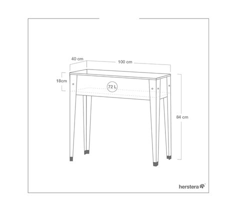 Herstera Garden Metall Hochbeet Urban Anthrazit 100x40x84 Cm