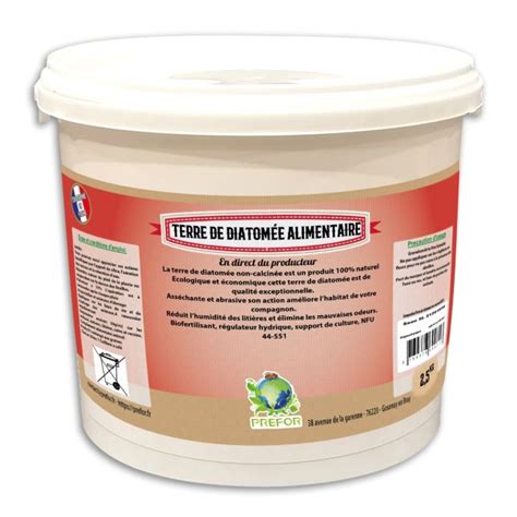 Terre De Diatomee Alimentaire Blanche Seau Kg Poulailler Direct